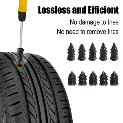 RoadGuard Complete Tire Repair Kit Emergency Plug  Seal Set With Tire Strips  Glue 2