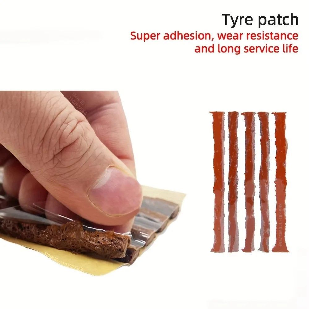 RoadGuard Complete Tire Repair Kit Emergency Plug  Seal Set With Tire Strips  Glue 5