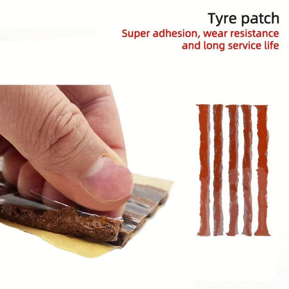 RoadGuard Complete Tire Repair Kit Emergency Plug  Seal Set With Tire Strips  Glue 5