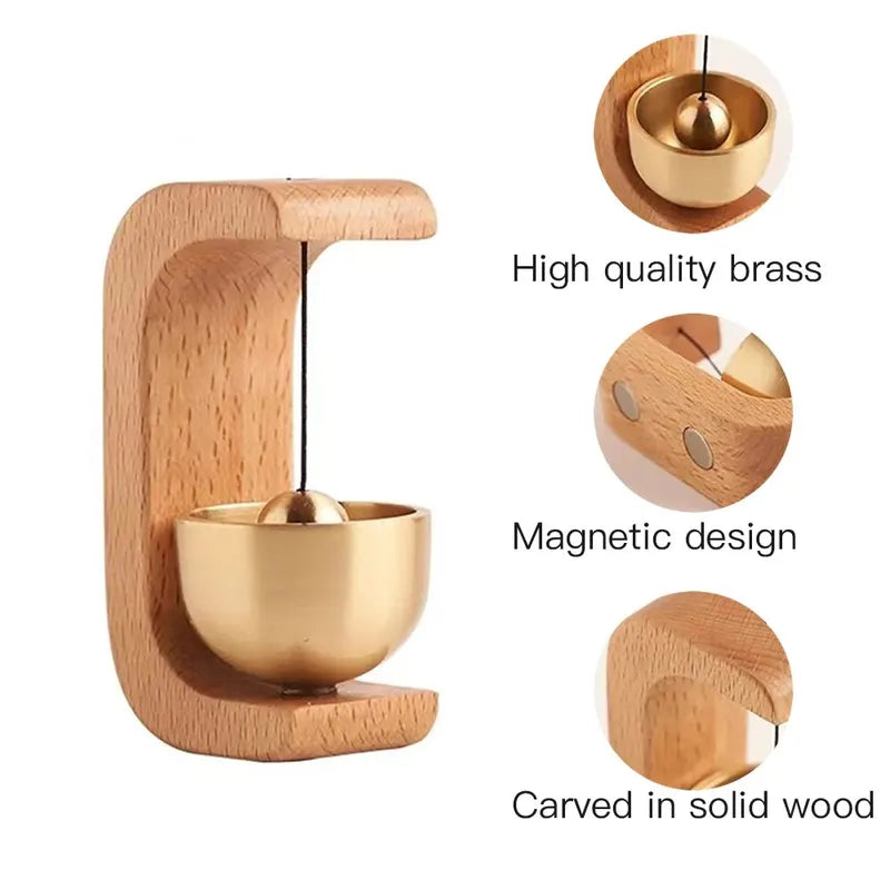 Dopamine Windbell Magnetic Inhalation Home Windbell Beech Car Copper Bell Walnut Copper Ornament Do 1