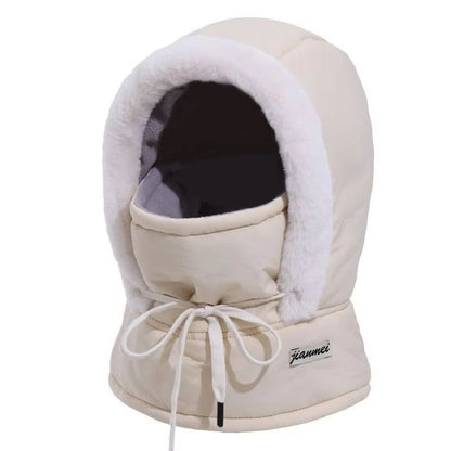 Thermal 3 In 1 Hooded Scarf Hat With Plush Neck Warmer 3