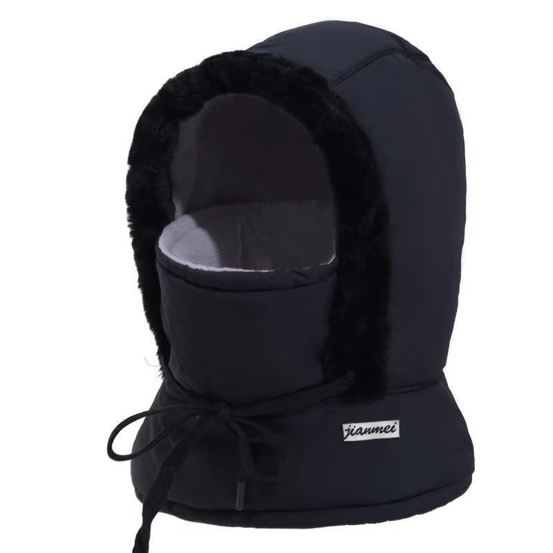 Thermal 3 In 1 Hooded Scarf Hat With Plush Neck Warmer 4