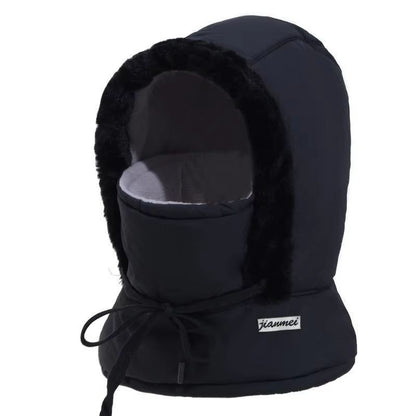 Thermal 3 In 1 Hooded Scarf Hat With Plush Neck Warmer 4