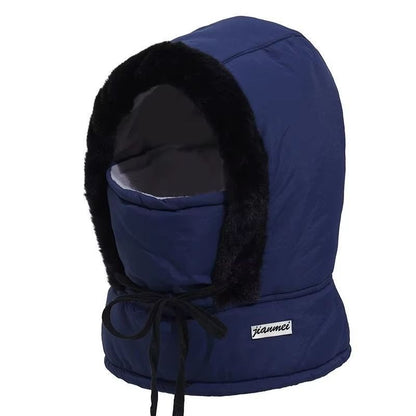 Thermal 3 In 1 Hooded Scarf Hat With Plush Neck Warmer 6