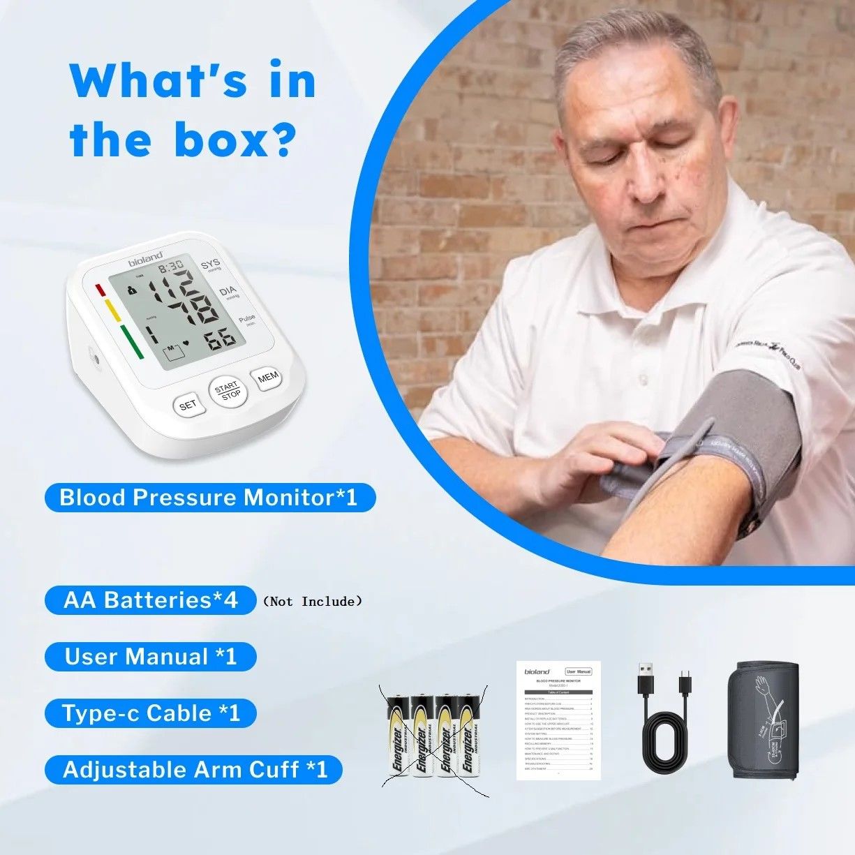 Bioland 2005 Automatic UpperArm Blood Pressure Monitor Home Digital Blood Pressure Machine 4