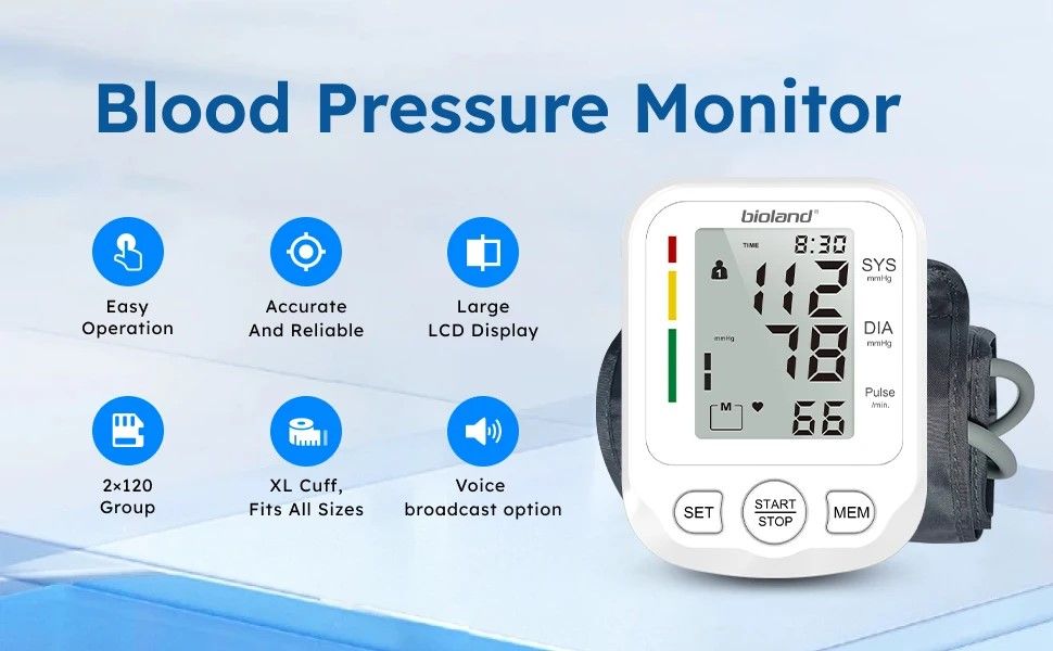 Bioland 2005 Automatic UpperArm Blood Pressure Monitor Home Digital Blood Pressure Machine 5