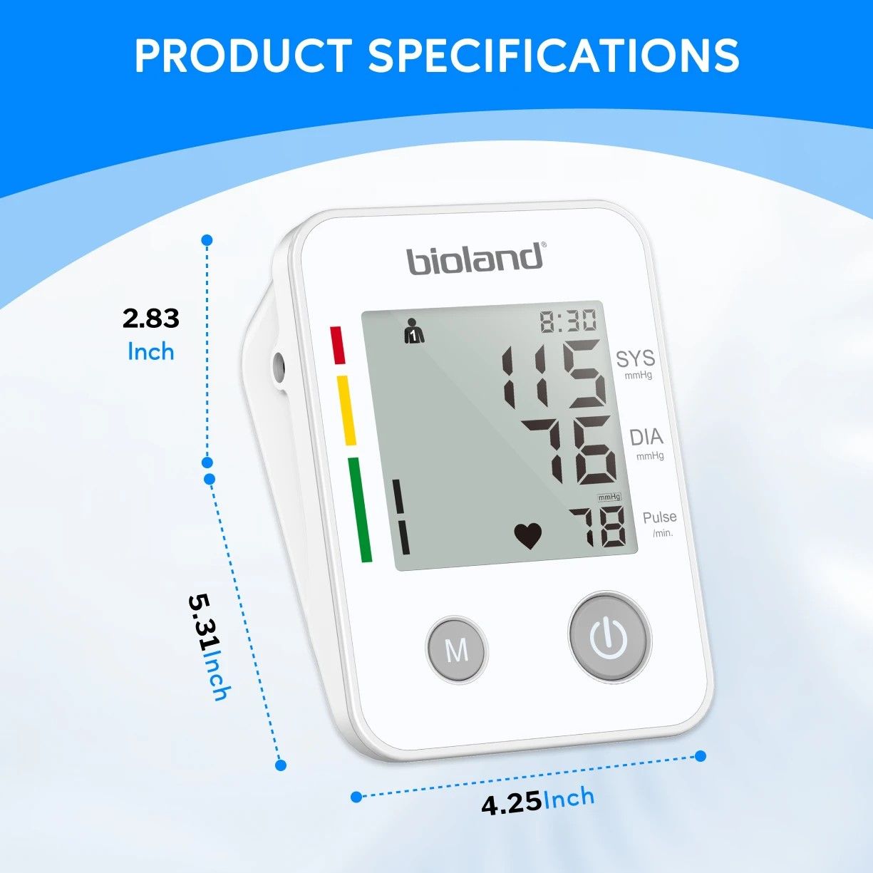 Bioland 2005 Automatic UpperArm Blood Pressure Monitor Home Digital Blood Pressure Machine 11
