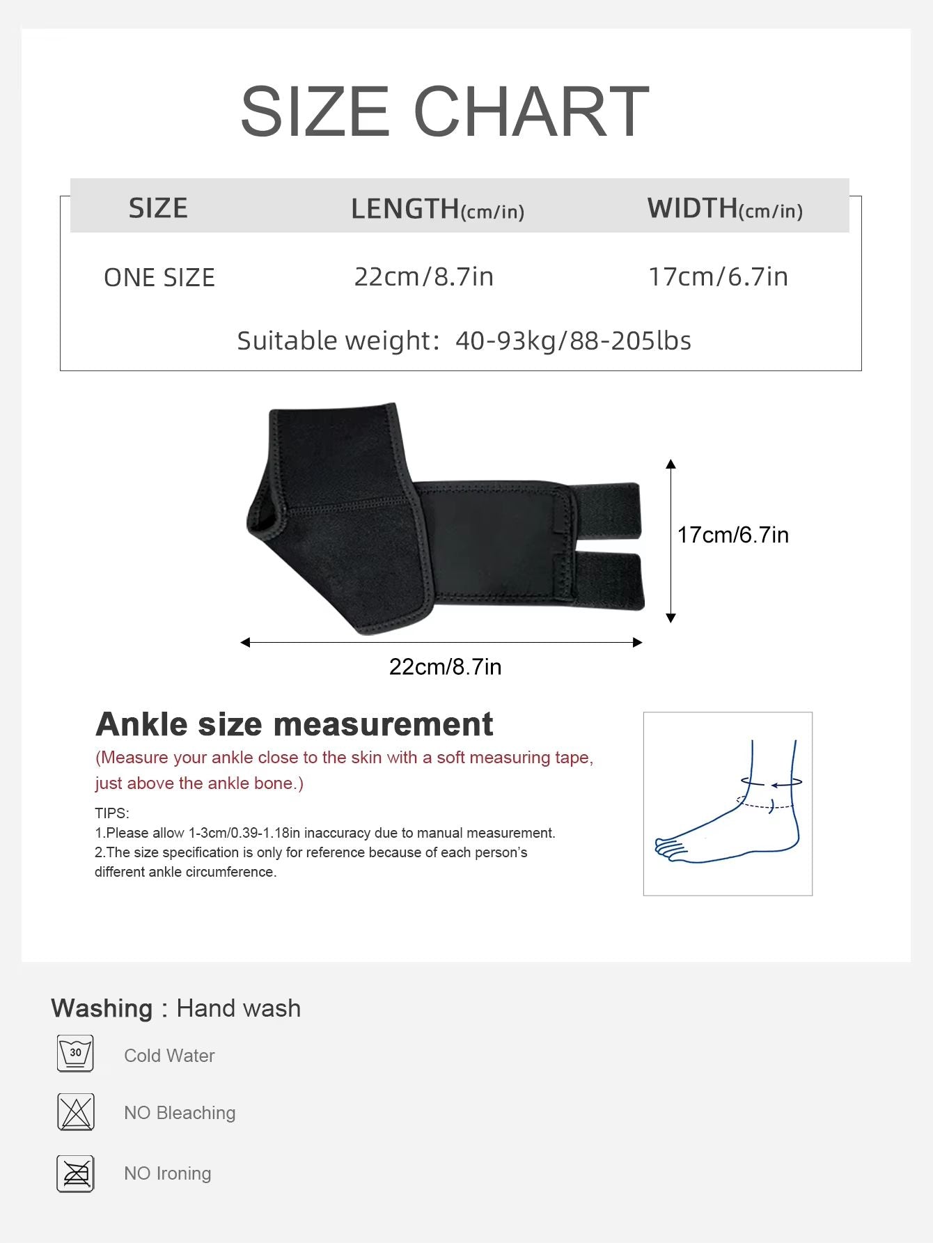 Adjustable Neoprene Ankle Support Strap For Running  Basketball 5