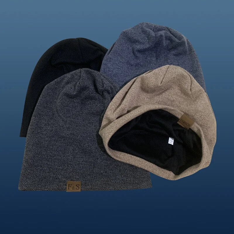 Fashionable Solid Hip-hop Style Beanie, Warm Knitted Hat, For Men And Women