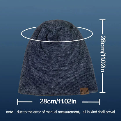 Fashionable Solid Hip-hop Style Beanie, Warm Knitted Hat, For Men And Women