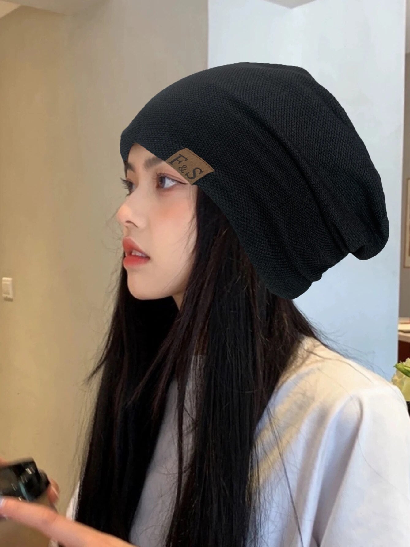 Fashionable Solid Hip-hop Style Beanie, Warm Knitted Hat, For Men And Women