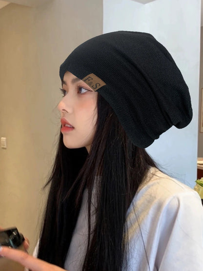 Fashionable Solid Hip-hop Style Beanie, Warm Knitted Hat, For Men And Women