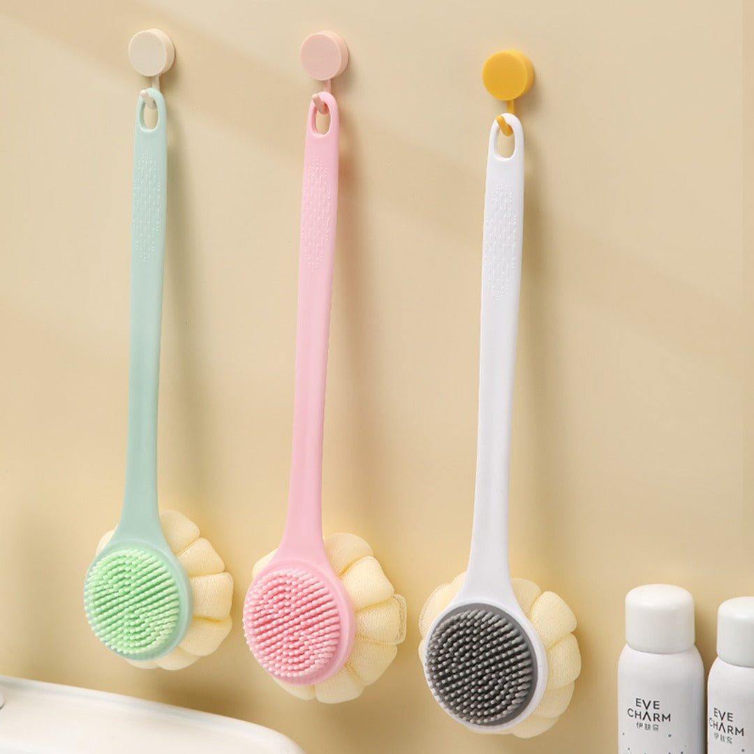 Shower Back Scrubber Soft Silicone Body Long Handle Back Brush Exfoliating Bath Brush Skin Health B 1