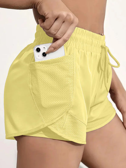 High Waist Breathable Elastic Fitness  Yoga Shorts 9