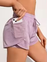 High Waist Breathable Elastic Fitness  Yoga Shorts 12