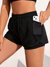 High Waist Breathable Elastic Fitness  Yoga Shorts 2