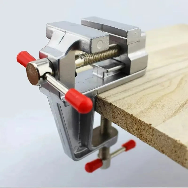 Aluminum Miniature Small Jewelers, Mini Bench Vise Multi Functional, Hobby Clamp On Table Flat Pliers Tool Vice