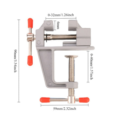 Aluminum Miniature Small Jewelers, Mini Bench Vise Multi Functional, Hobby Clamp On Table Flat Pliers Tool Vice