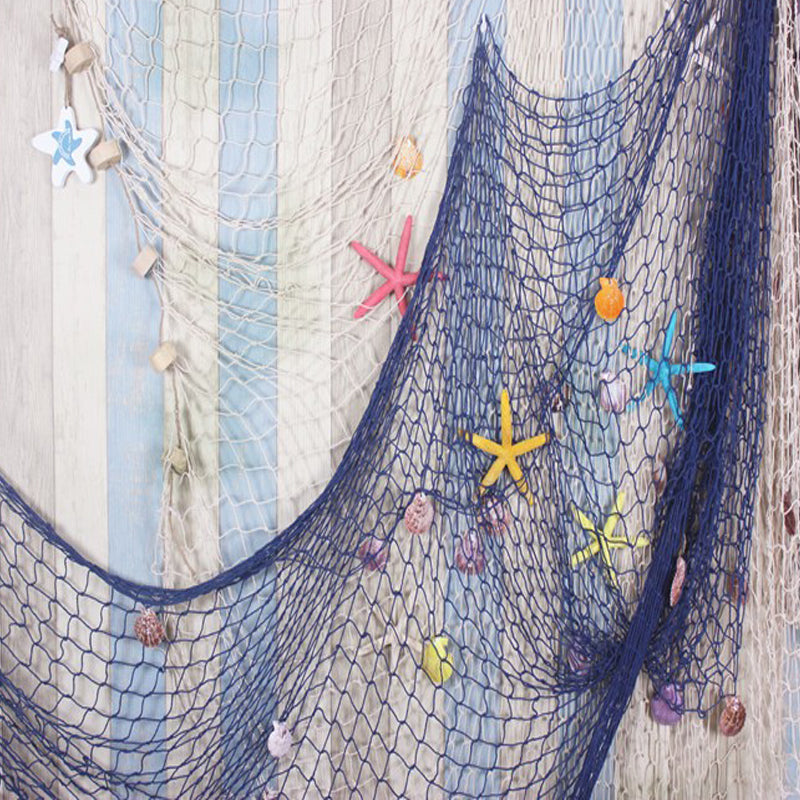 Fishing Net Wall Hanging, Nautical Marine Home Decoration, Mediterranean Sea Studio Prop