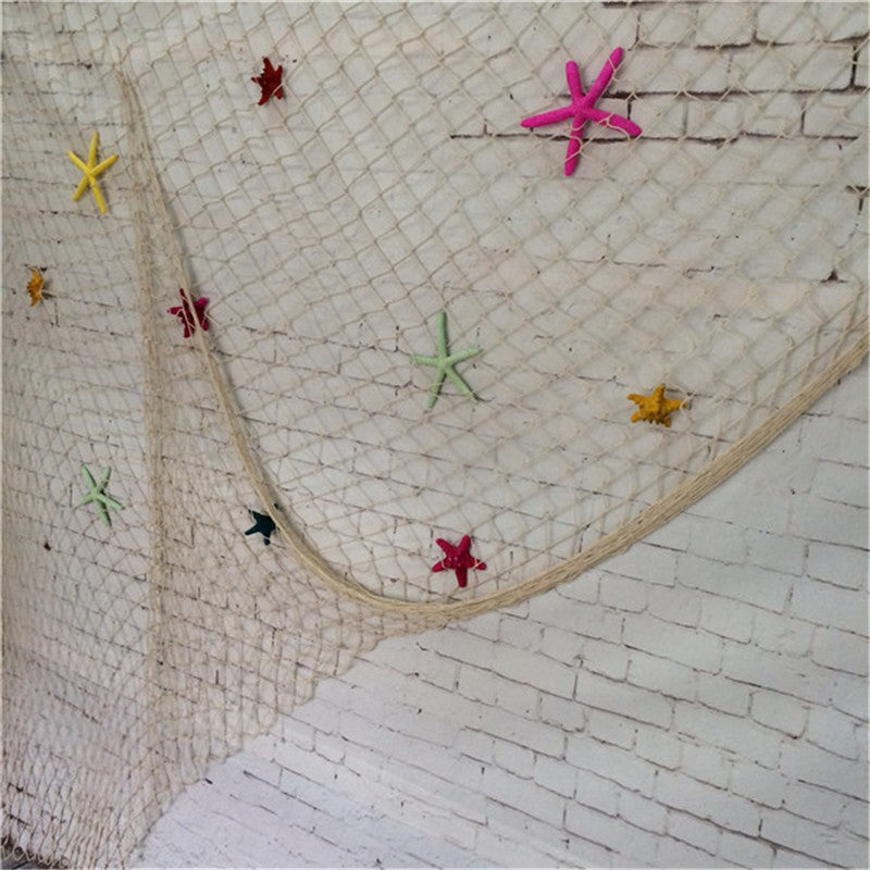 Fishing Net Wall Hanging, Nautical Marine Home Decoration, Mediterranean Sea Studio Prop