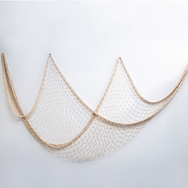 Fishing Net Wall Hanging, Nautical Marine Home Decoration, Mediterranean Sea Studio Prop