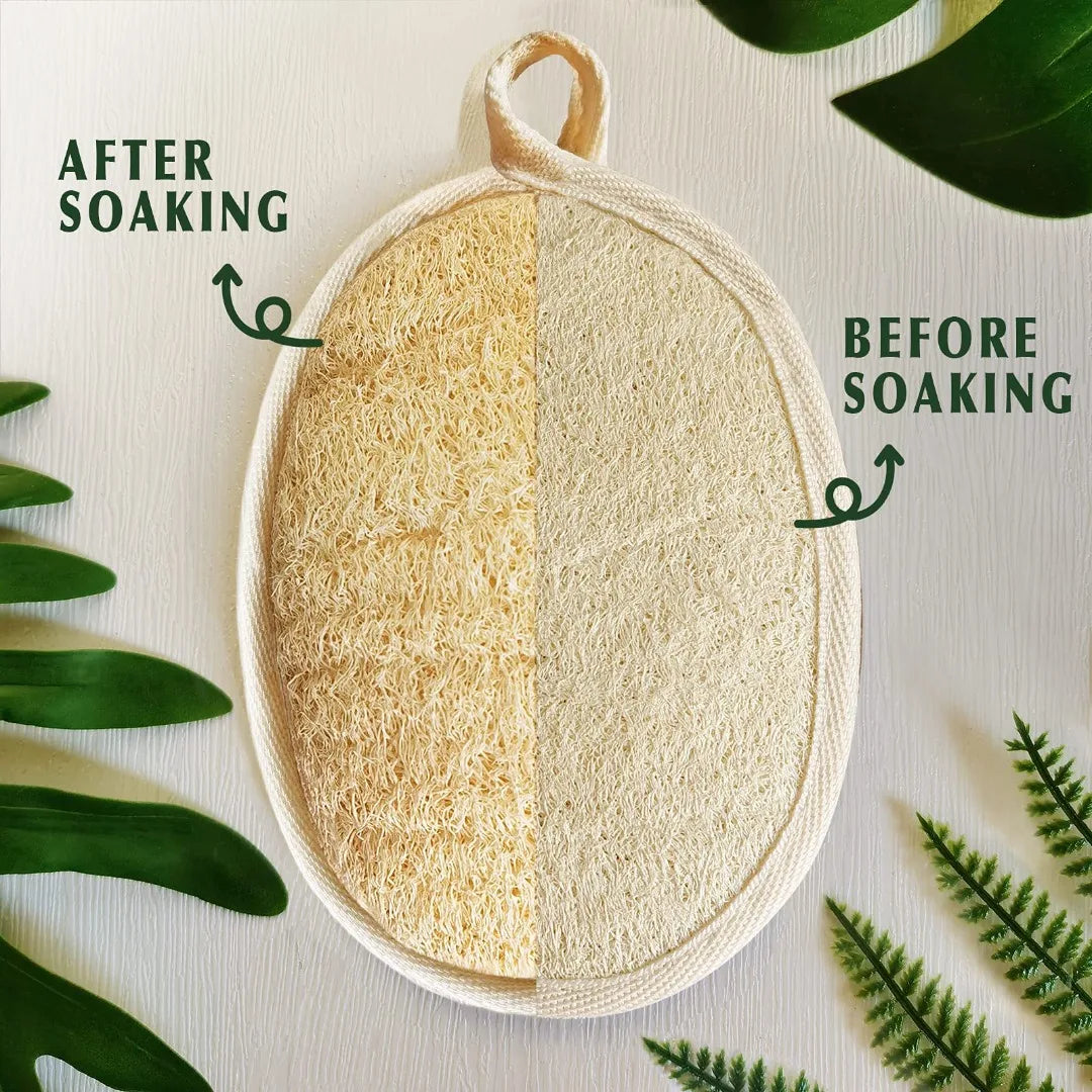 Soft Body Scrub Loofah Sponge Natural Exfoliating Bath Brush Massager Deep Cleaning Shower Bathing  1