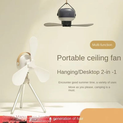 Portable Wireless USB Ceiling Fan With LED Light  Remote Control 1