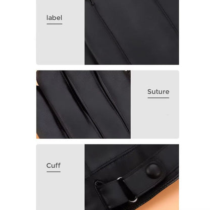 Full Finger PU Leather Riding Gloves With TouchScreen And Winter Warm Lining 5