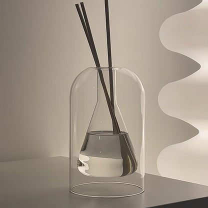 Aromatherapy Diffuser Bottle Glass, Modern Home Decorations, Essential Oil with Diffusers Sticks, Transparent Storage