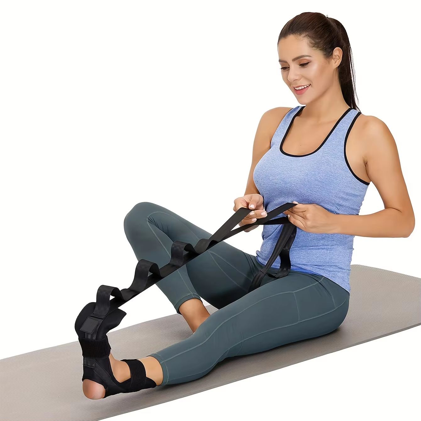 HighElastic Ligament Stretching Strap For Ankle Joint Correction  Foot Drop Rehabilitation 2
