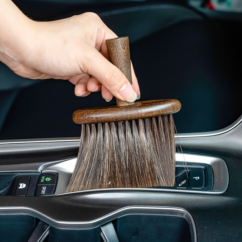 Soft Bristle Walnut Wood Coffee Grinder Cleaning Brush, Multi Use Brush For Laptops Keyboards Cameras Car Interiors