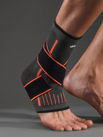 Adjustable Strap Compression Ankle Brace Sleeve With Arch Support  Foot Stabilizer 5