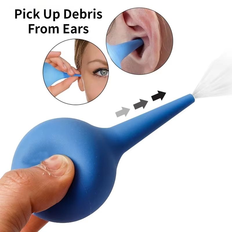Ear Wax Removal Irrigation Cleaning Kit With Bulb Syringe  Air Blower Pump 5