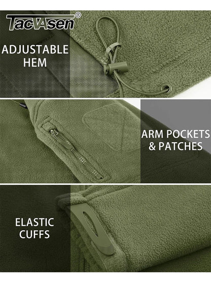 Men Hooded Full Zip Fleece Jacket 2