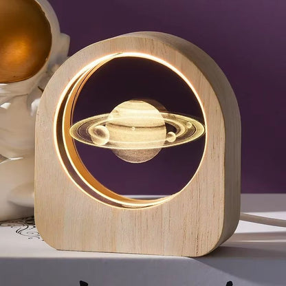 3D Crystal Glass Solar System Decoration LaserEngraved 12