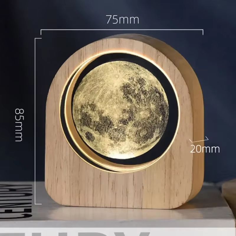 3D Crystal Glass Solar System Decoration LaserEngraved 3