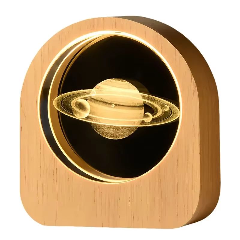 3D Crystal Glass Solar System Decoration LaserEngraved 5