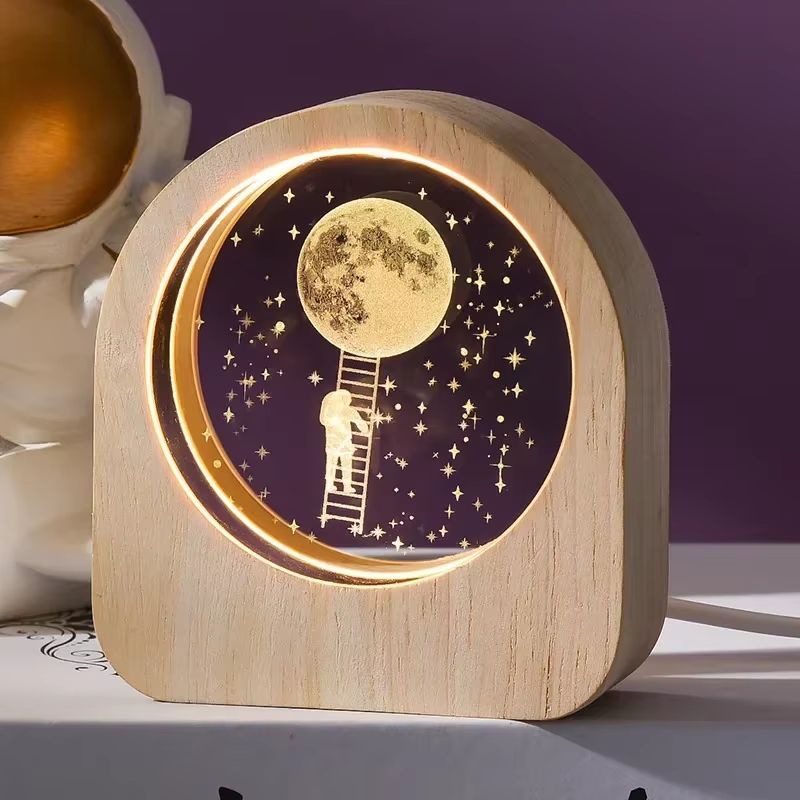 3D Crystal Glass Solar System Decoration LaserEngraved 7