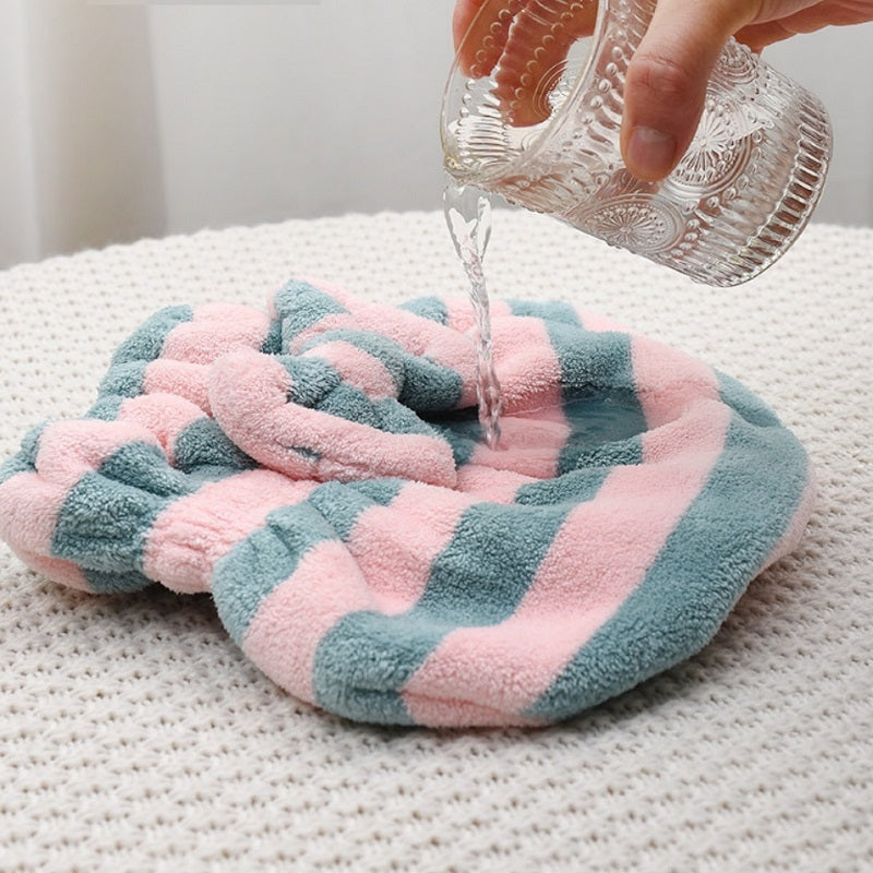 Dry Hair Towel, Quick Drying Hair Cap for Women, Super Absorbent Shower Cap, Striped Pattern Hair Bonnets