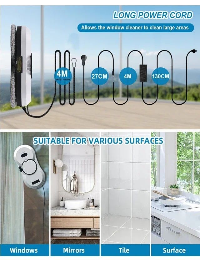 WindowGlide Pro Smart Robot Cleaner Auto Glass  Floor Cleaning System 9
