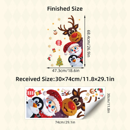 Wall Stickers Removable Vinyl Cute Christmas Characters Nursery Decoration Wall Decal Decals For Ki 5