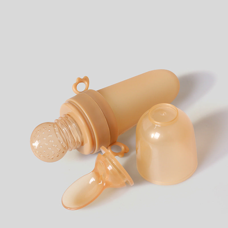 Newborn Baby Training Rice, Squeezing Feeding Bottle Silicone, Safe Useful Tableware, Cereal Food Spoon Supplement