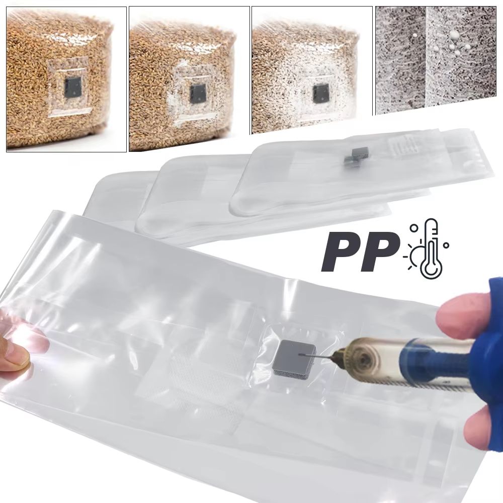 10Piece Sterilized PP Grain Bag With SelfHealing Injection Port  02 M Filter Patch 1