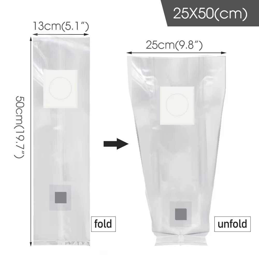 10Piece Sterilized PP Grain Bag With SelfHealing Injection Port  02 M Filter Patch 10