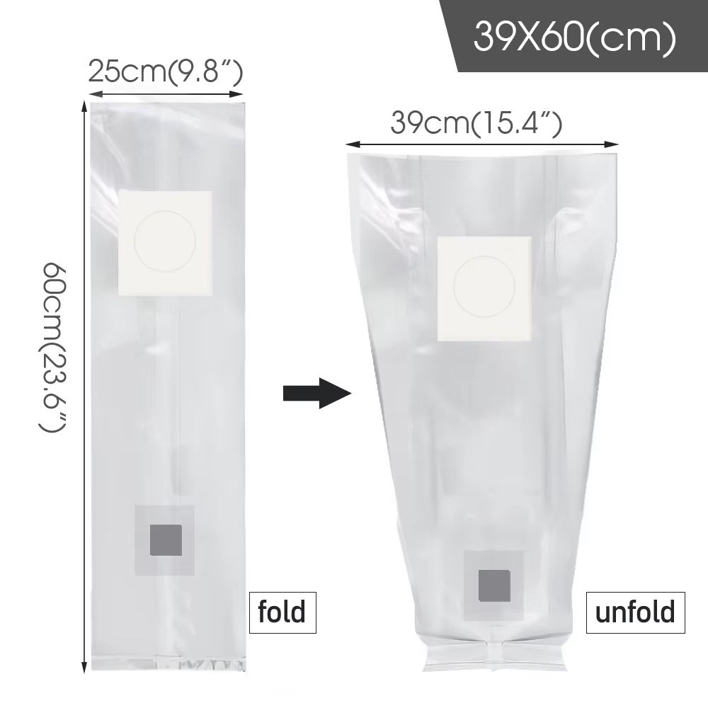 10Piece Sterilized PP Grain Bag With SelfHealing Injection Port  02 M Filter Patch 15