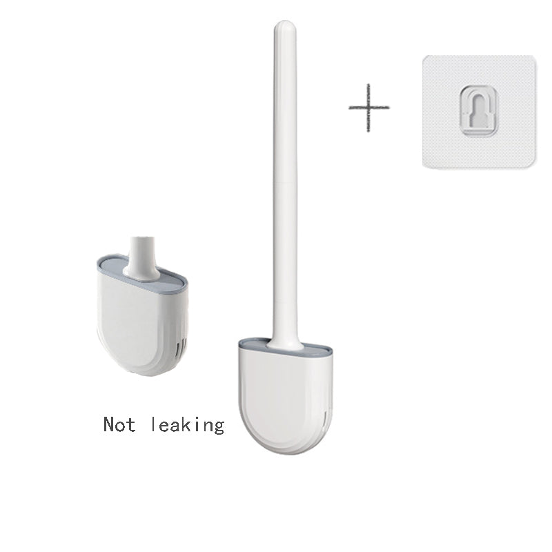 Wall Hanging Toilet Brush With Holder Soft Bristles Silicone Toilet Brush Long Handled WC Cleaning  6