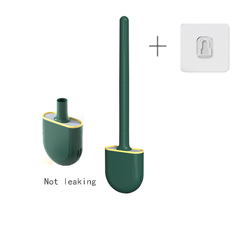 Wall Hanging Toilet Brush With Holder Soft Bristles Silicone Toilet Brush Long Handled WC Cleaning  7