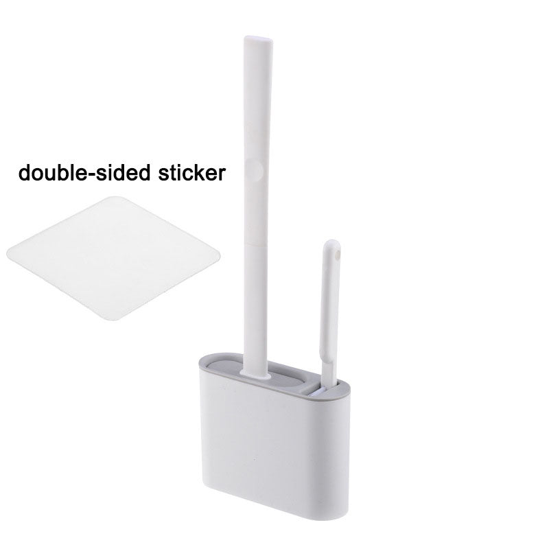 Wall Hanging Toilet Brush With Holder Soft Bristles Silicone Toilet Brush Long Handled WC Cleaning  11