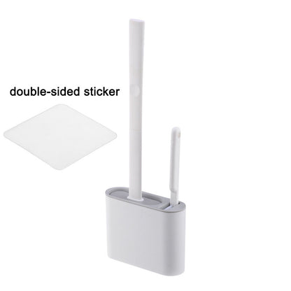 Wall Hanging Toilet Brush With Holder Soft Bristles Silicone Toilet Brush Long Handled WC Cleaning  11