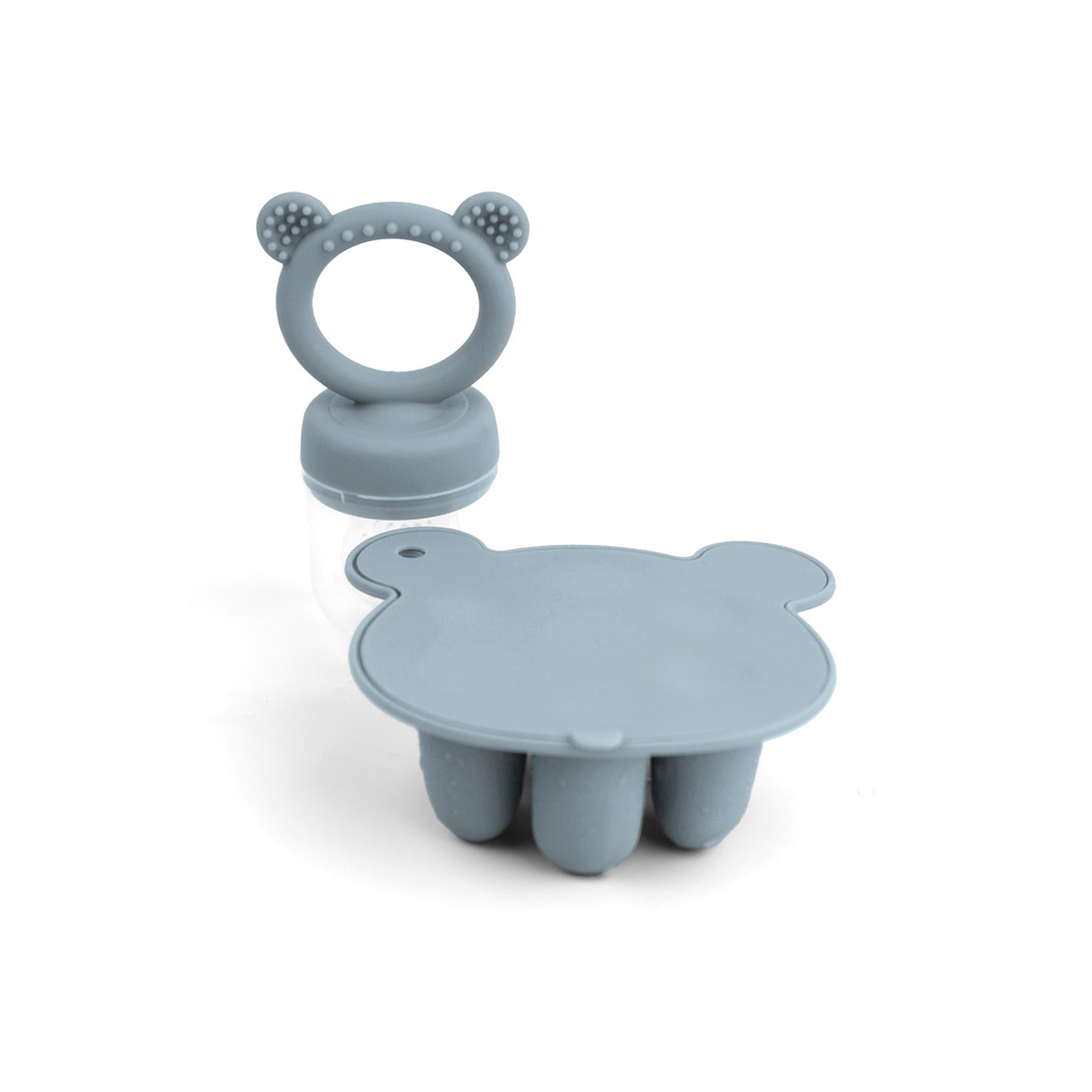 Latest Animal Design Bear Set Fruit Feeder Breast Milk Freezer Tray Food Soup Silicone Freezer Tray 3